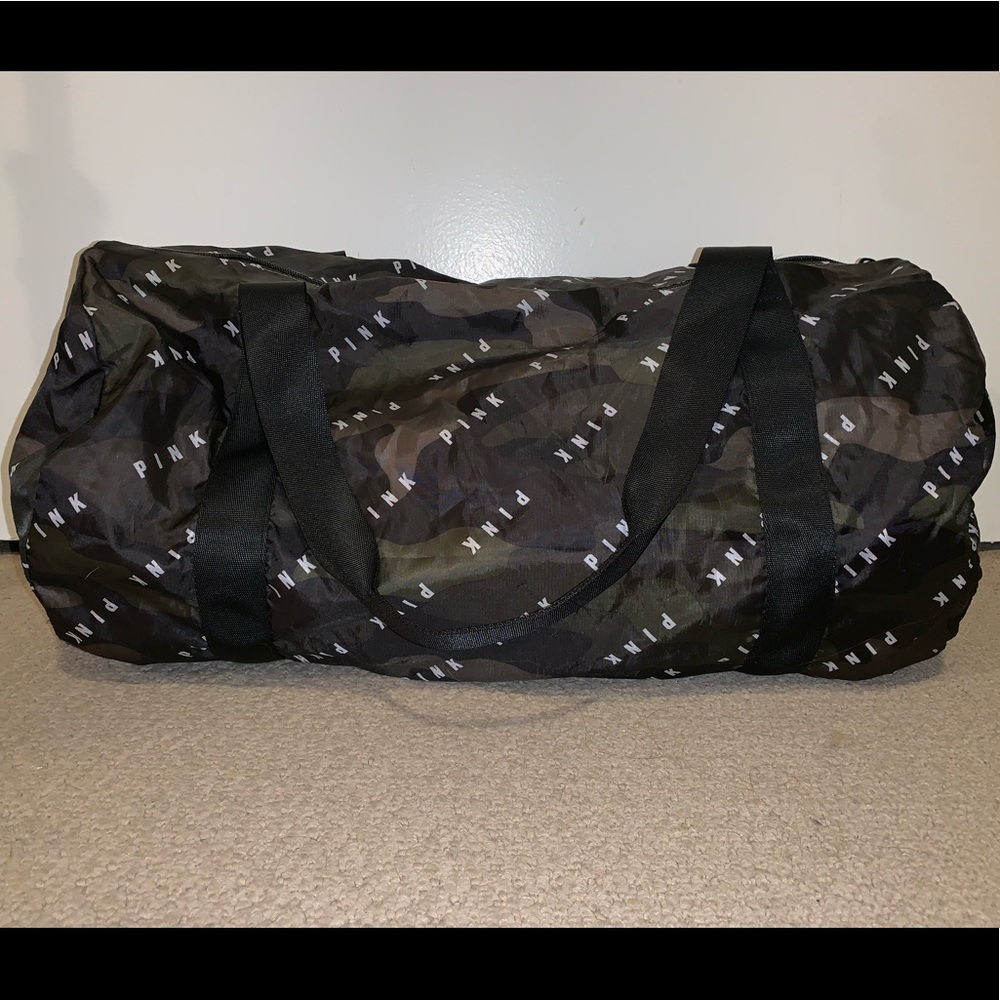 PINK Victoria Secret camouflage duffel bag